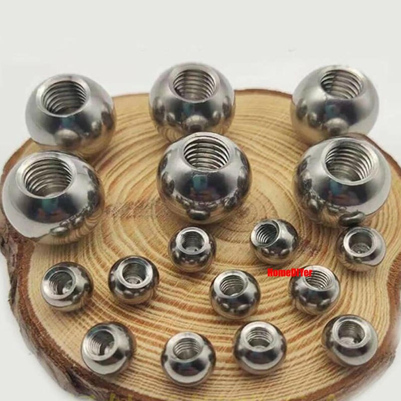 Round Ball 304 Stainless Steel Blind Hole Balls Threaded M2 M3 M4-M12 Ø 5mm~25mm