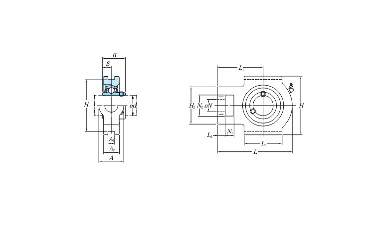 KOYO UCT205 J TAKE UP BALL BEARING UNIT_T205 J_UC205_25 mm_97 mm_Cast iron