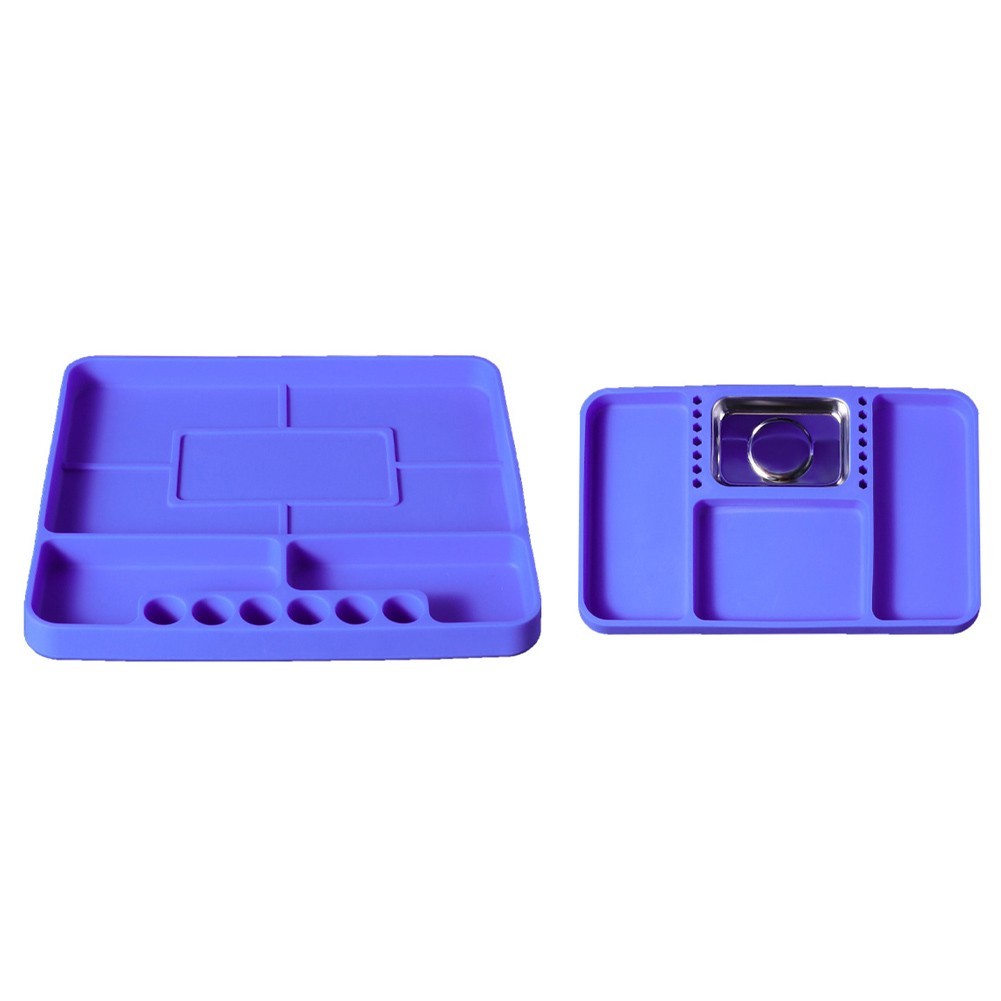 Silicone Tool Tray Blue for Organizing Screws Bolts Nuts and Socket Sets