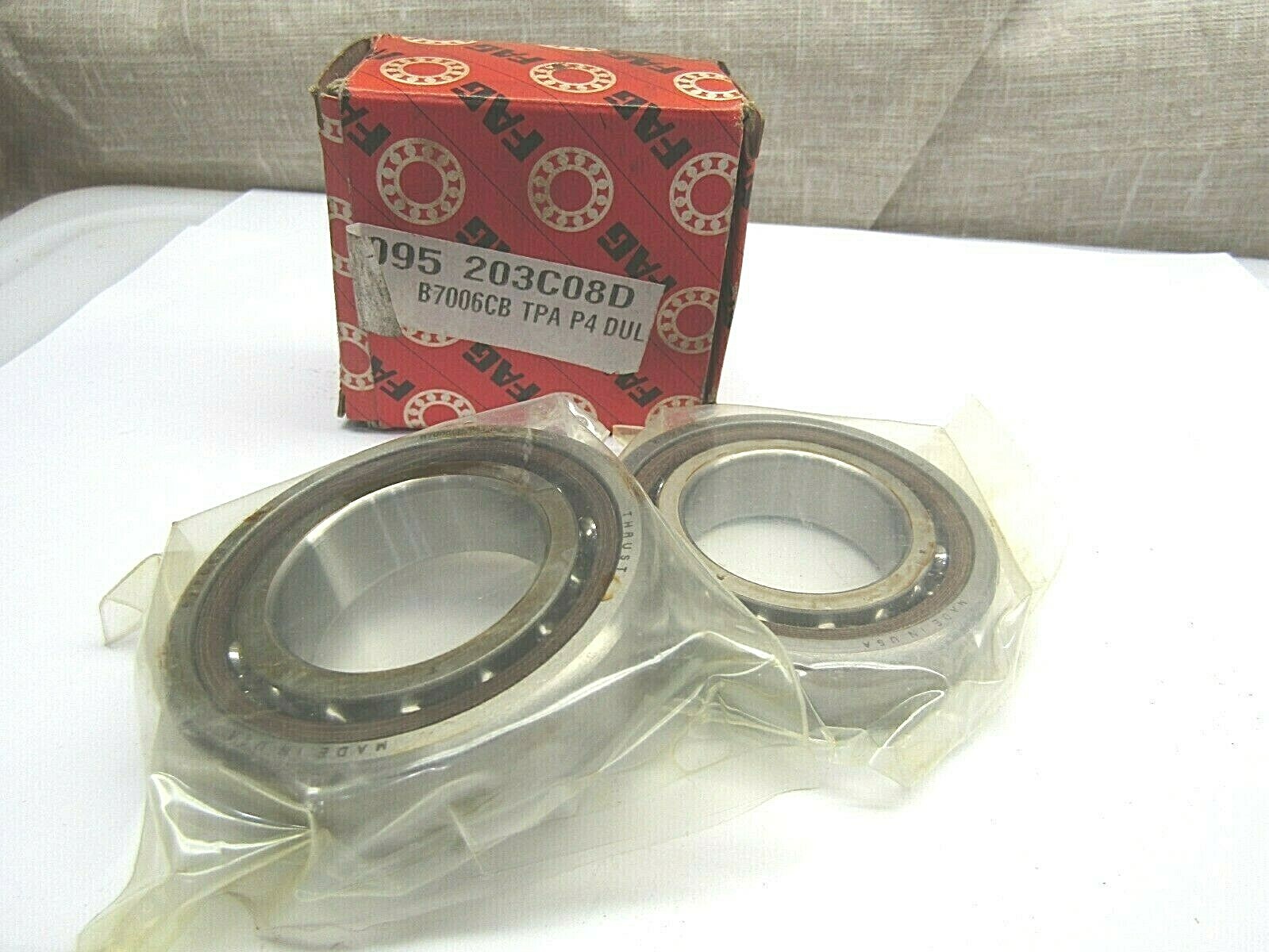 FAG Barden B7006CB.T.P4S.DUL Precision 2 Bearing Set Ref 7006CTRDULP4Y