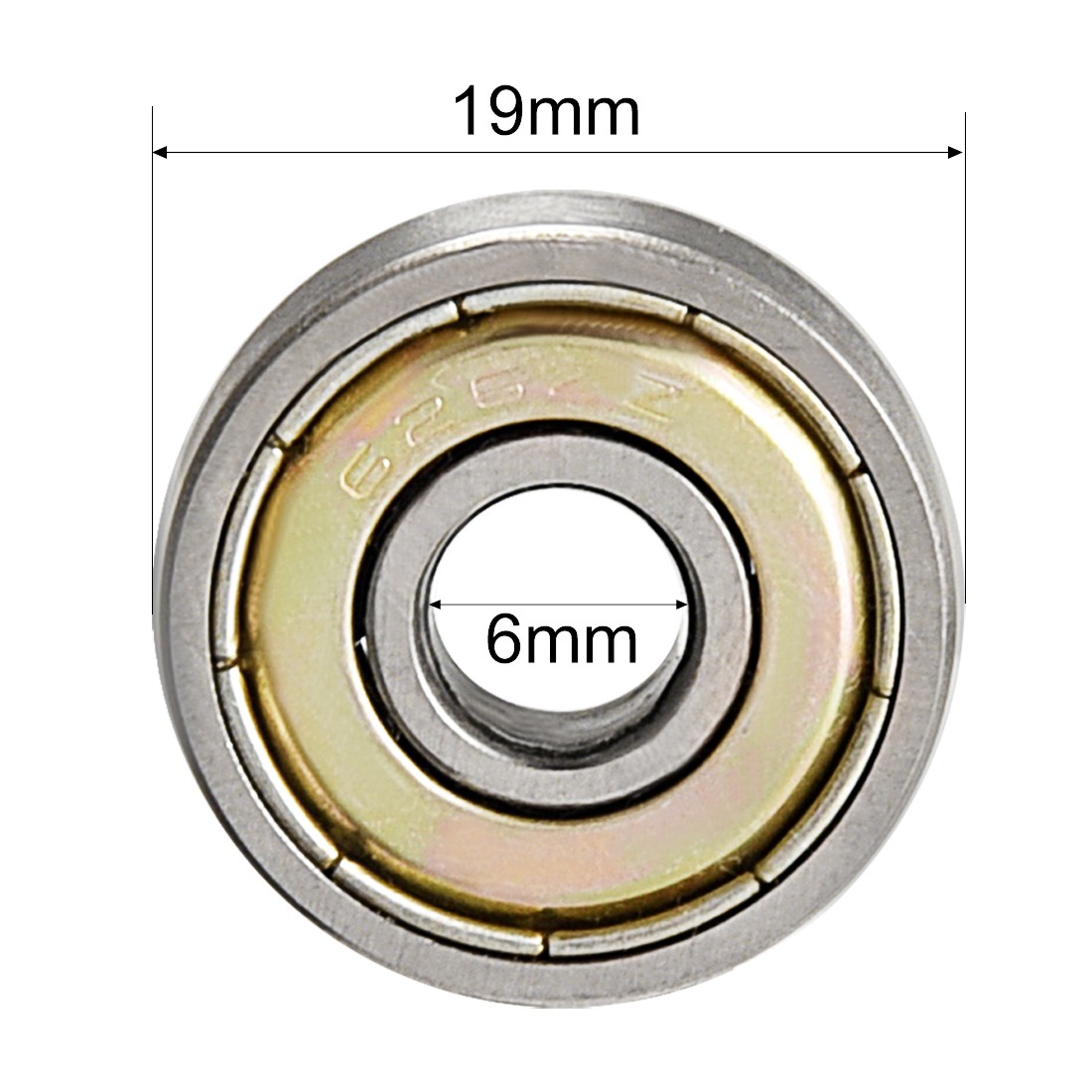10pcs Deep Groove Ball Bearing 626ZZ Double Shield Carbon Steel