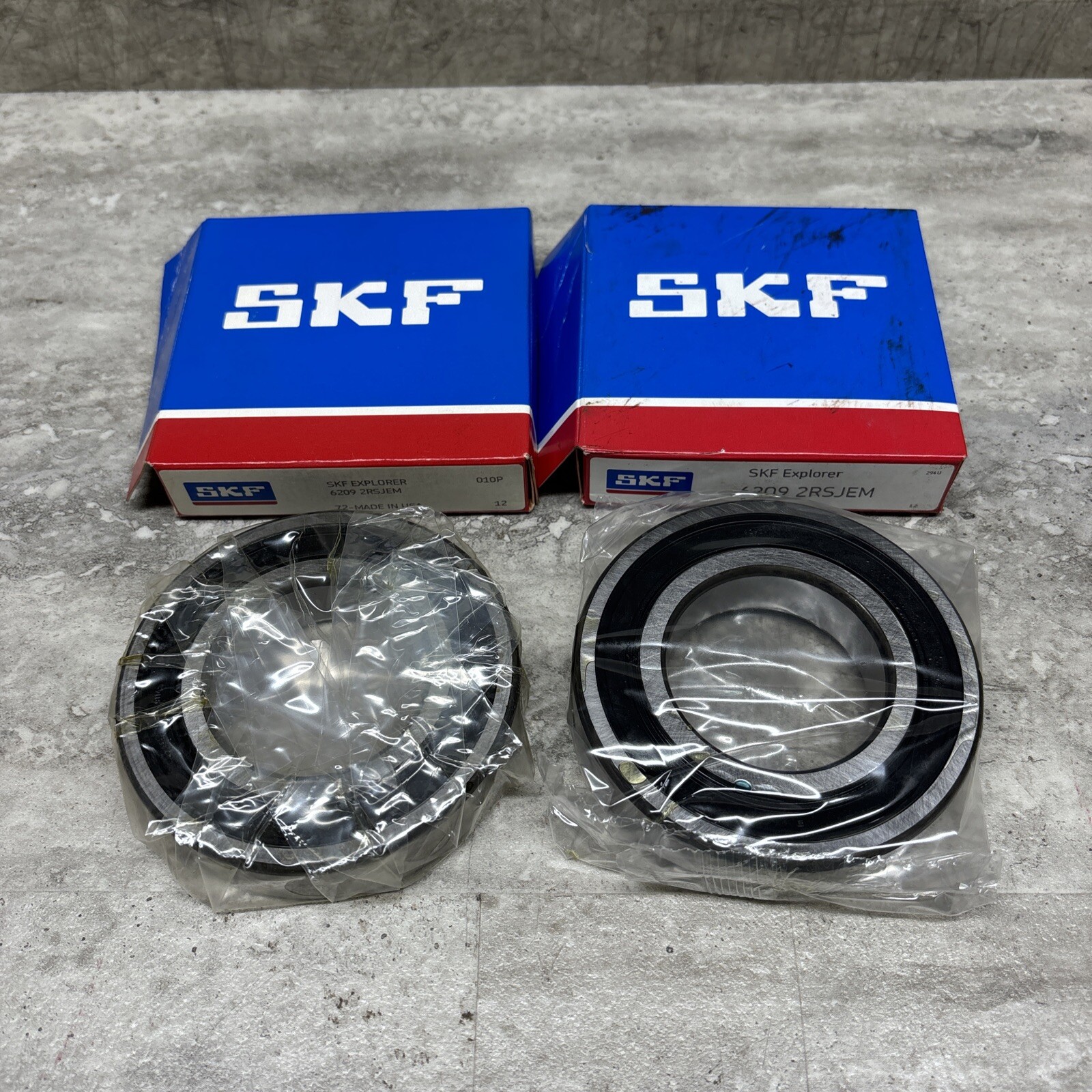 Lot Of 2 SKF Explorer 6209 2RSJEM Deep Groove Ball Bearing, New