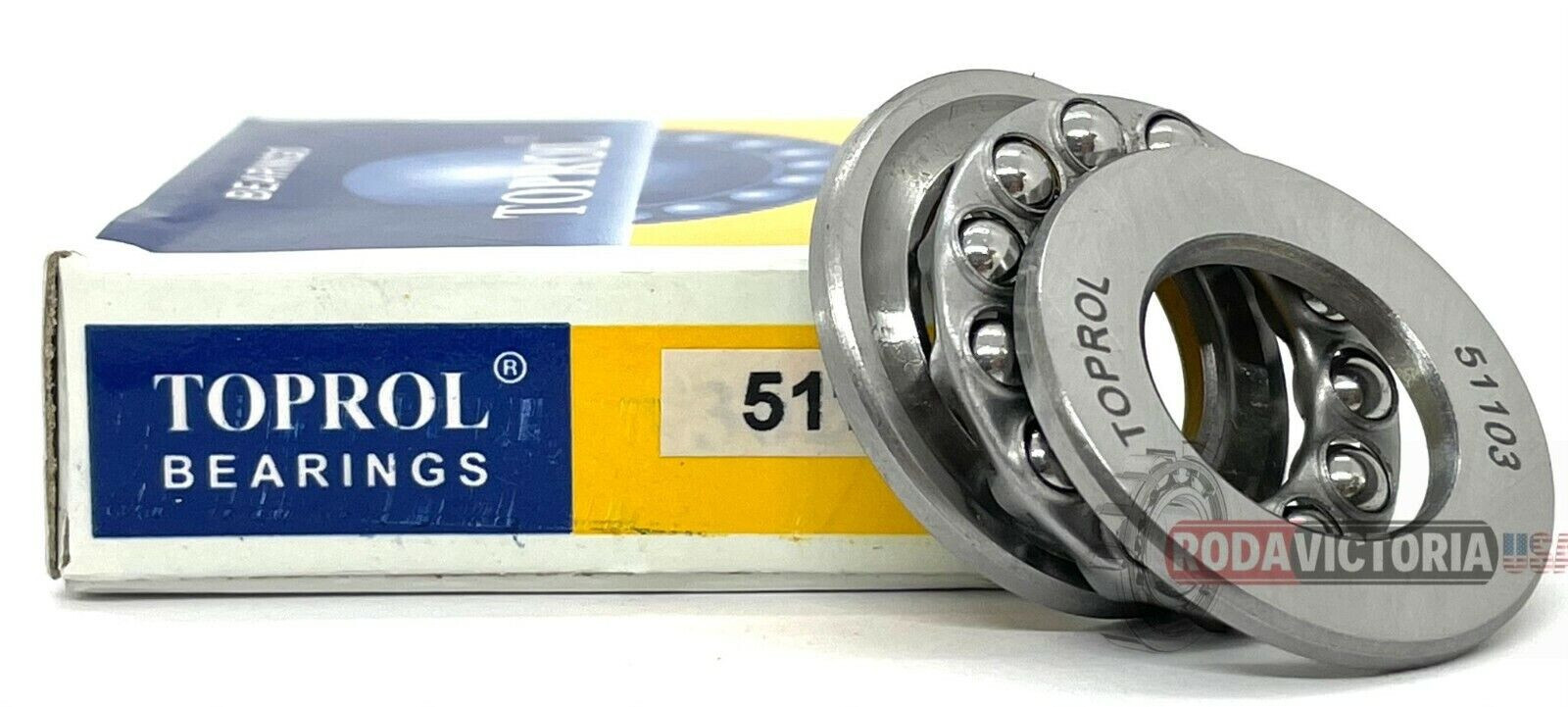 TOPROL 51103 AXIAL THRUST BALL BEARING 17mm X 30mm X 9mm 17x30x9 TOPROL
