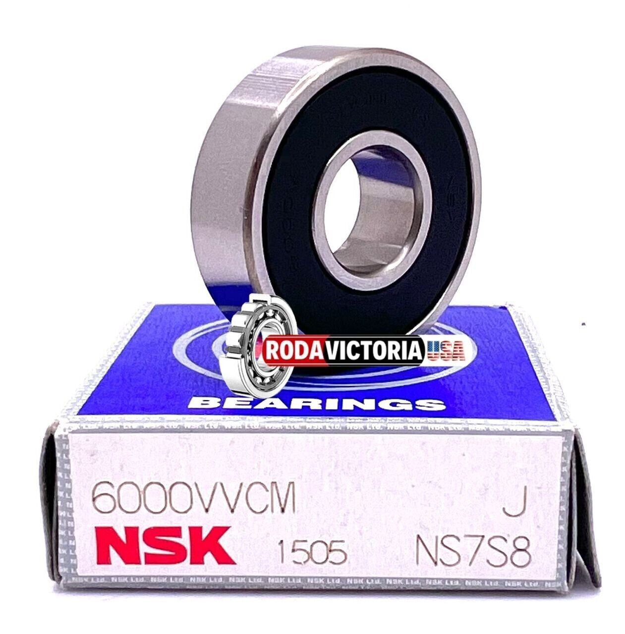 NSK 6000 VV DEEP GROOVE BALL BEARING, RUBBER SEALED 10x26x8 mm