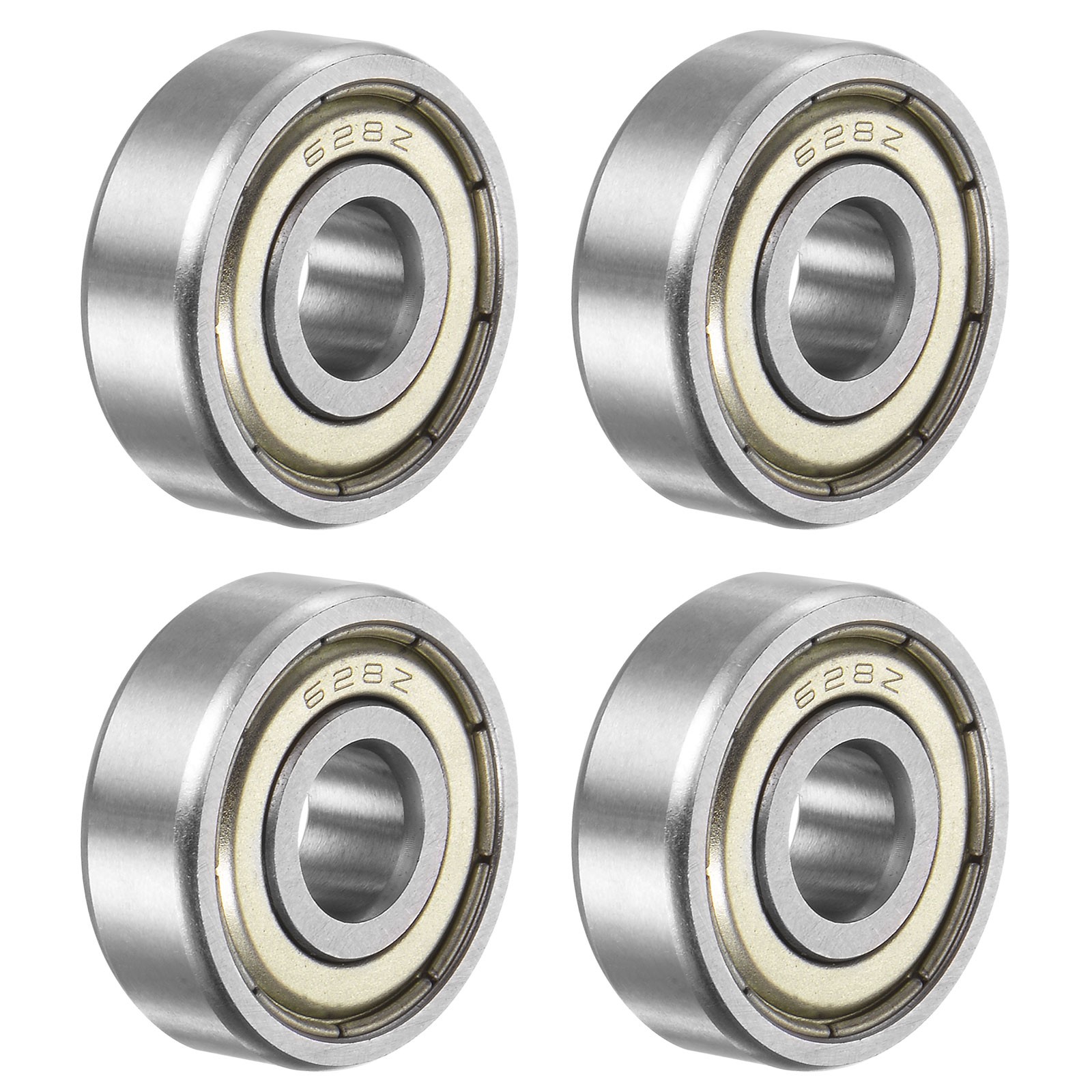 4pcs 628ZZ Deep Groove Ball Bearings, Chrome Steel Z3 Bearing 8 x 24 x 8mm