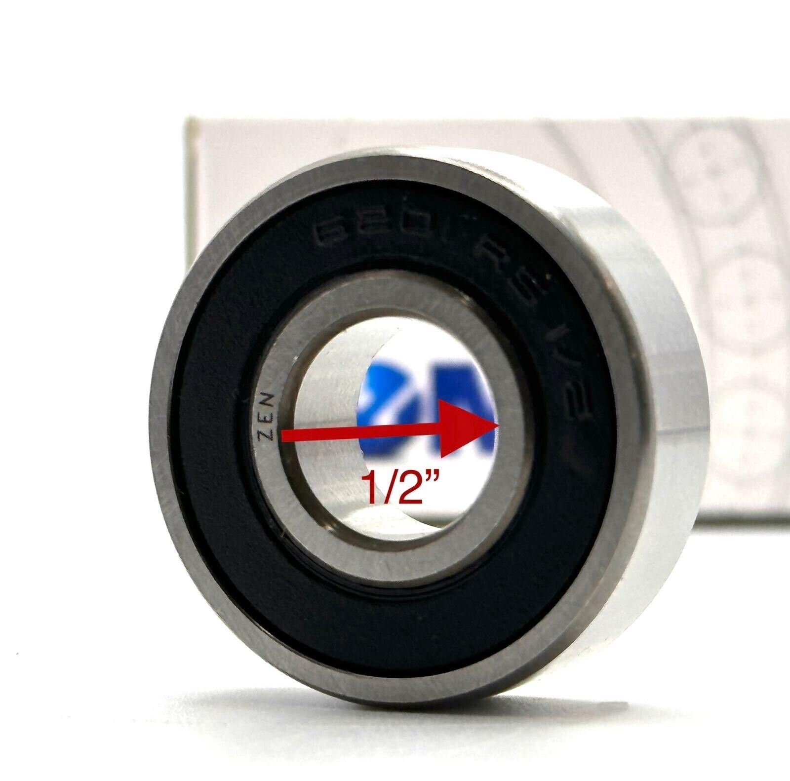 ZEN 6201-8 – 2RS bearing 6201 2RS 1/2″ bearings 1/2″ x 32 x 10 12.7 x 32 x 10mm