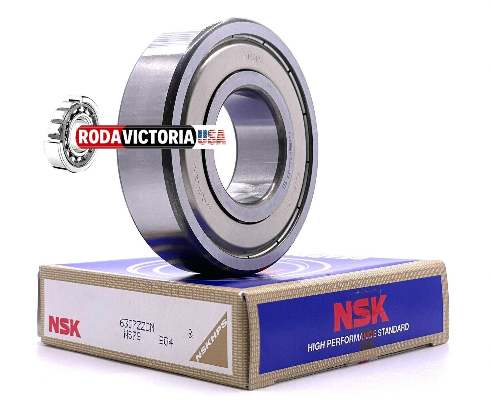 NSK 6307 ZZ C3 Deep Groove Radial Ball Bearing, Metal Shielded 35x80x21 mm
