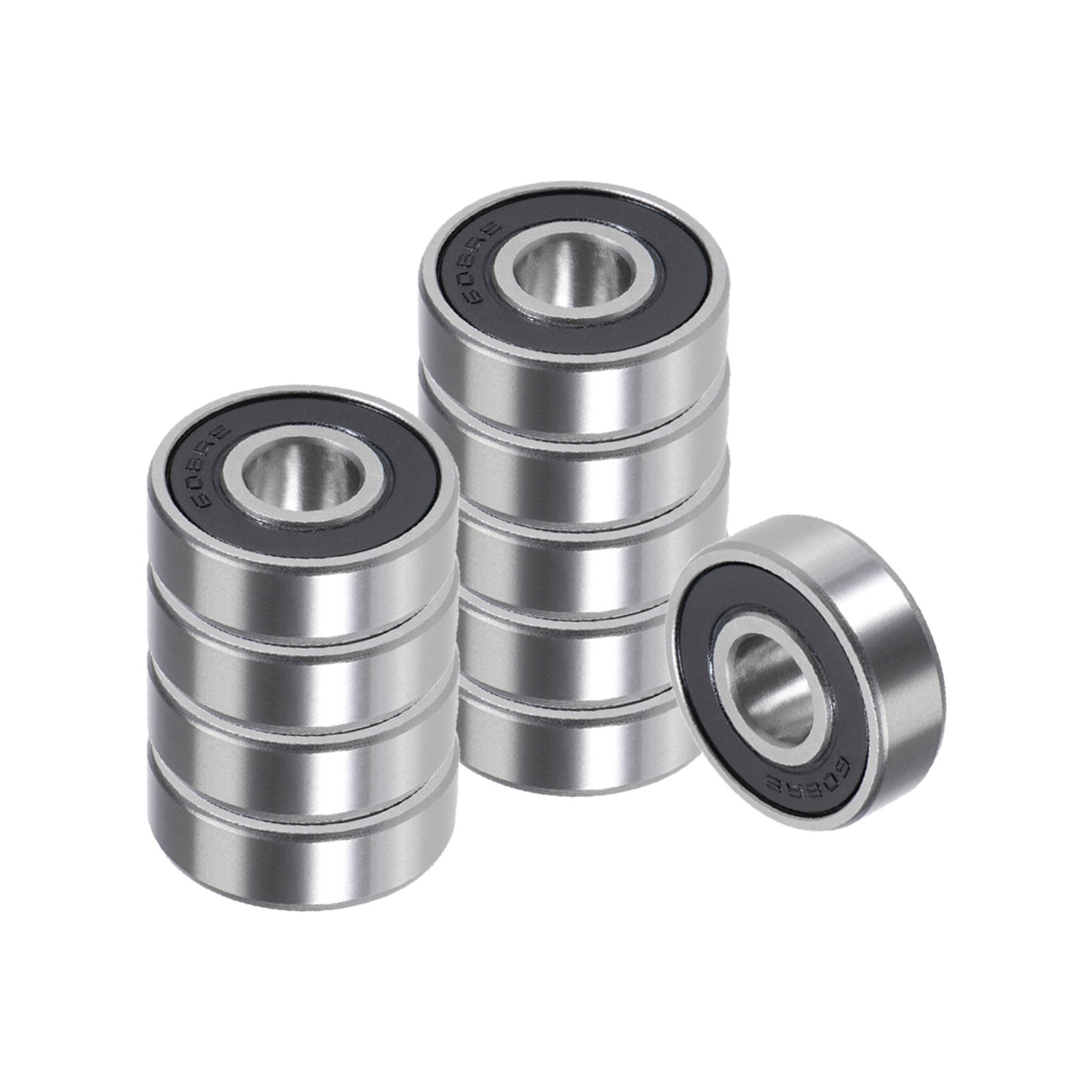 10pcs 608-2RS Deep Groove Ball Bearing – [8x22x7mm] Gcr15 for Machinery
