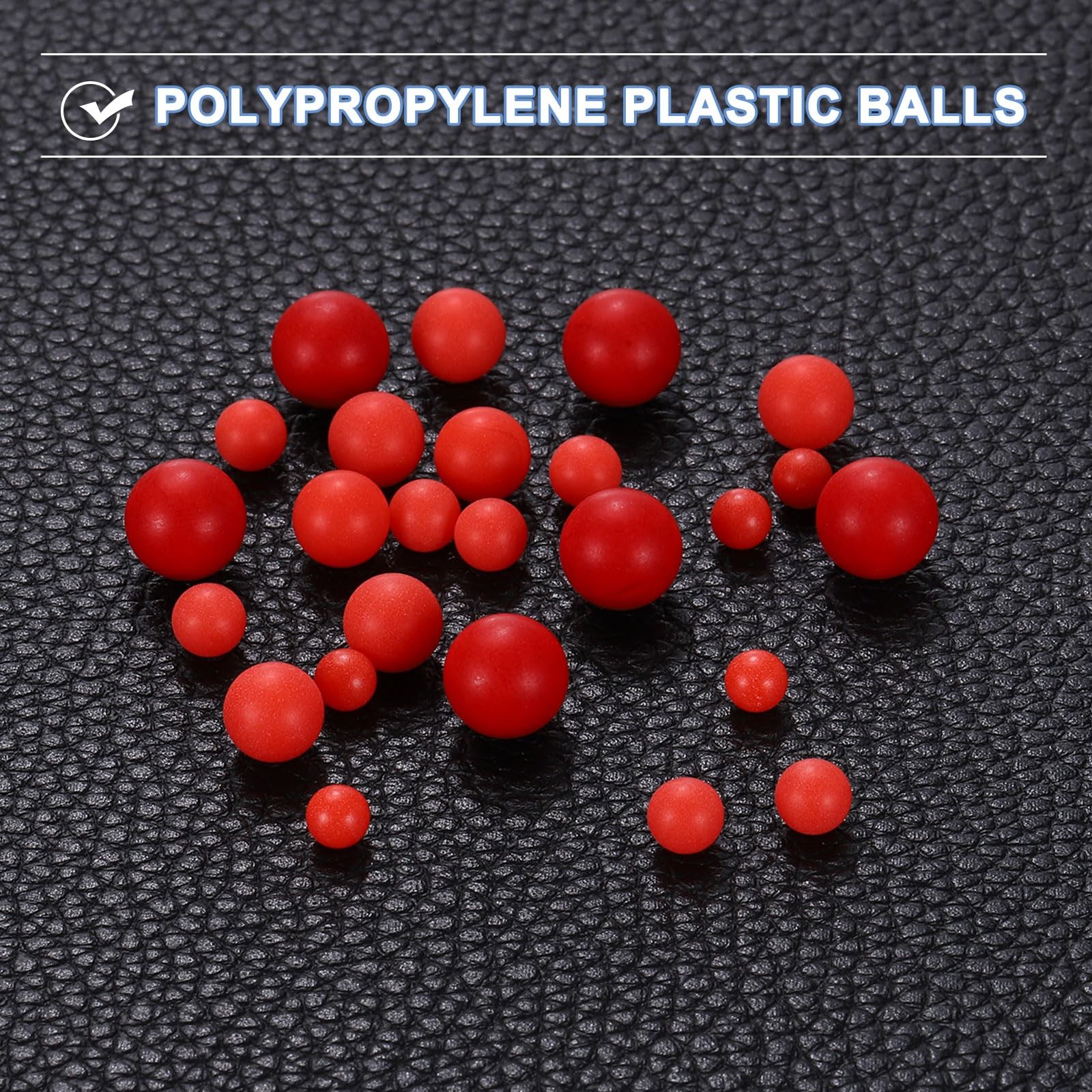 uxcell PP Plastic Balls 6mm Red 200pcs