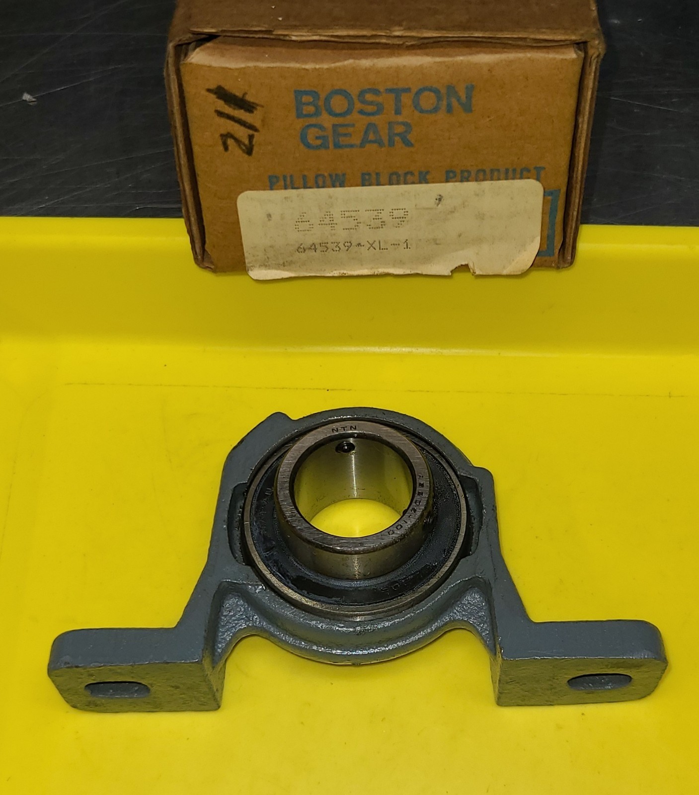 Boston Gear 64539-XL-1 Pillow Block Ball Bearing Unit, 2-Bolt Base, 1 in Bore