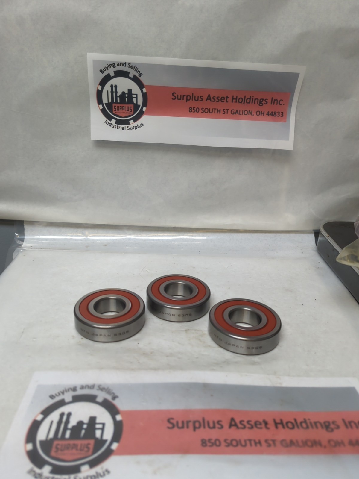 NTN,6306,DOUBLE SEALED BALL BEARING LOT OF 3 MISSING BOXES NOS