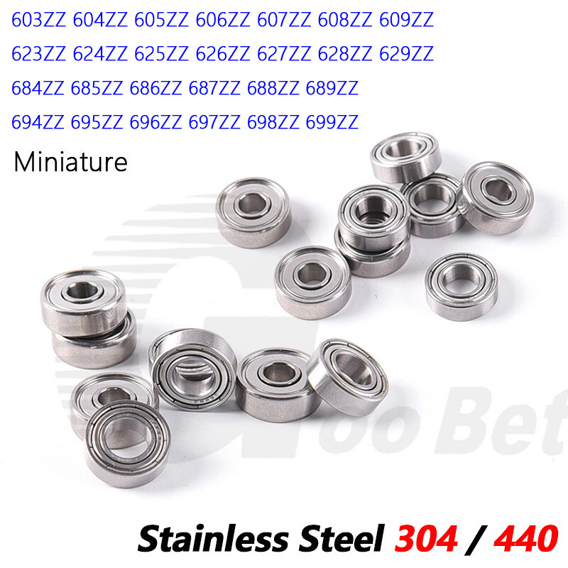 Mini Stainless Steel 304 440 Deep Groove Ball Bearings 603ZZ – 698ZZ Bore 3-9mm