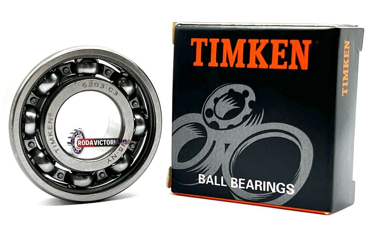 TIMKEN 6203 DEEP GROOVE BALL BEARING OPEN, NO SEALS 17x40x12 (mm)