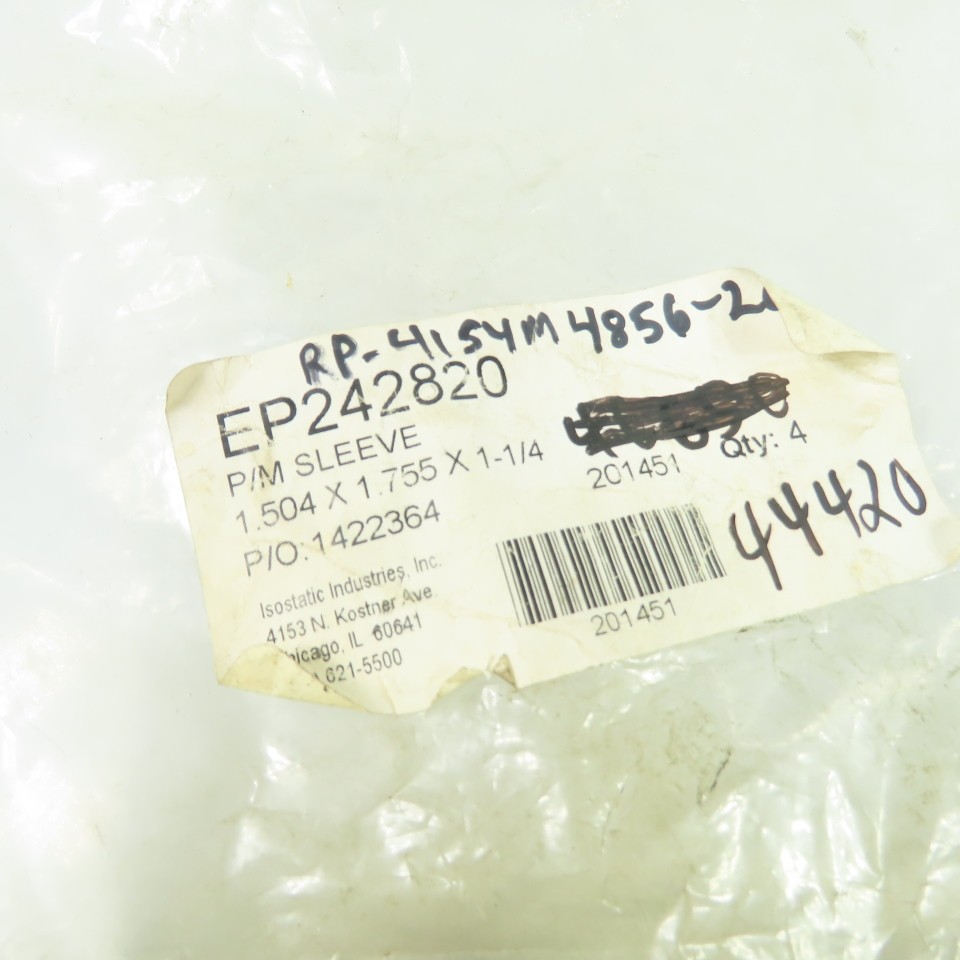 Isostatic RP-4154M4856-2 EP242820 Sleeve Bushing 1.504 x 1.755 x 1-1/4 Lot of 4