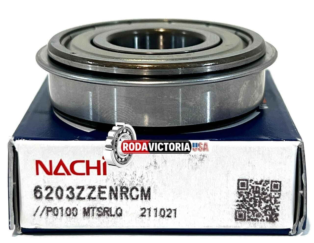 NACHI 6203 ZZENRCM Shielded Bearing with A Snap Ring 17x40x12 mm