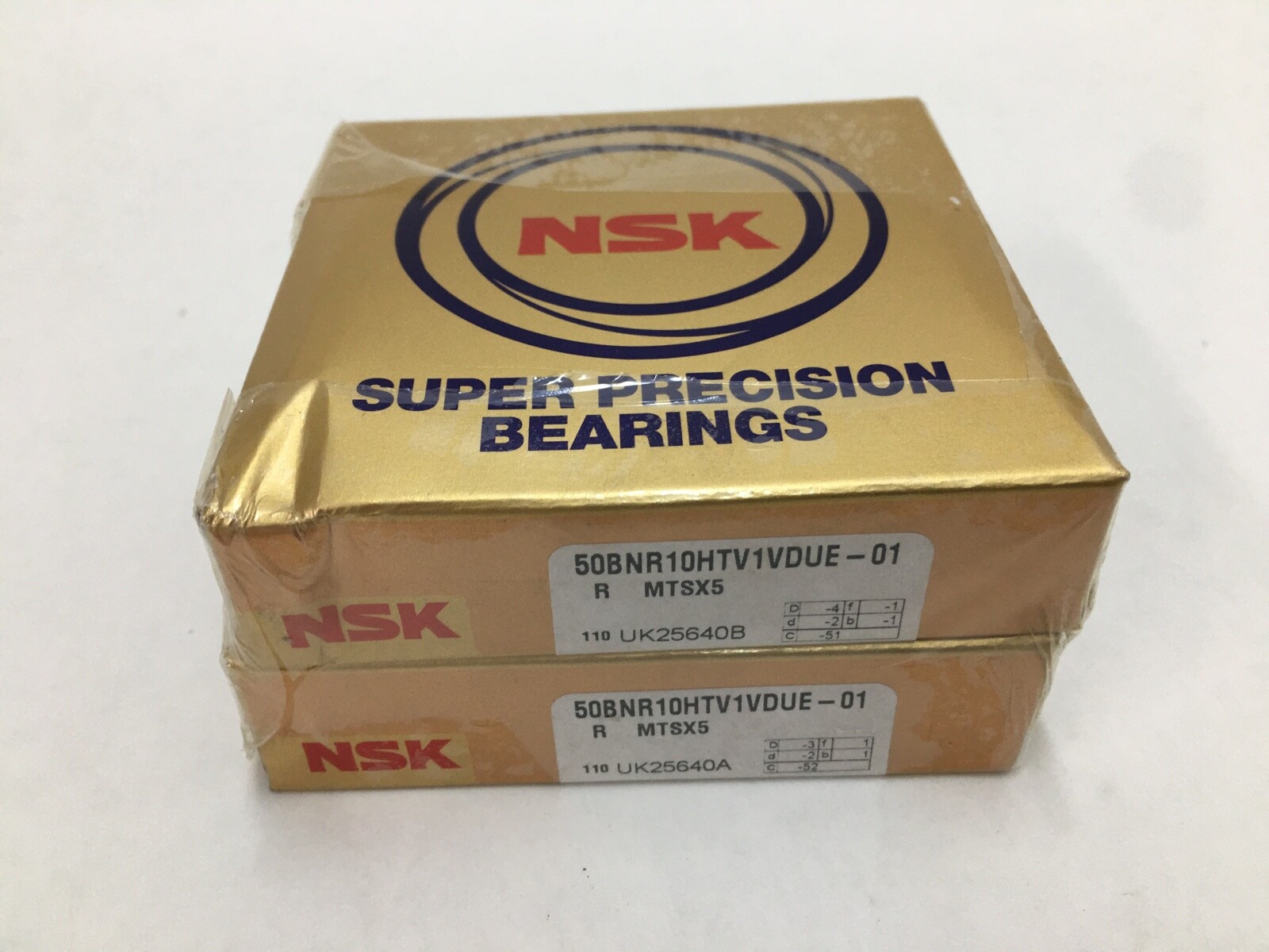 NSK 50BNR10HTV1VDUE-01 Angular Contact Bearing 50x80x32mm 50 BNR10HTV1V DUE 2pcs