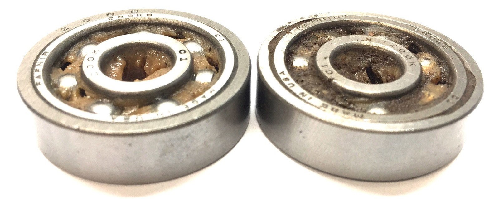 Fafnir Single Row Ball Bearing (No Box) 200KB C1 (200K-C1/200S) [Lot of 2] NOS