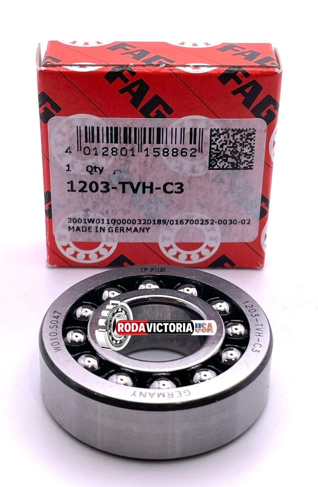 FAG 1203-TVH-C3 Self-Aligning Double Row Ball Bearing 17x40x12mm