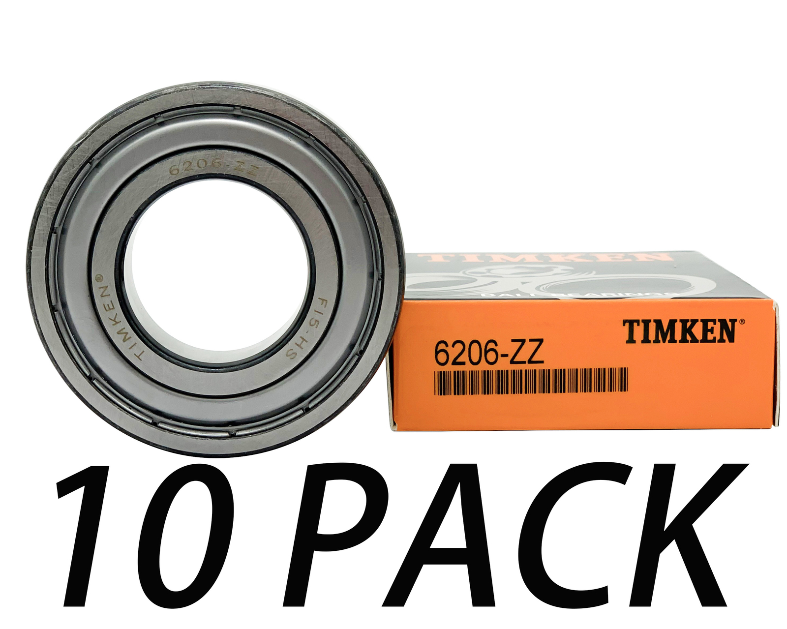 10PACK TIMKEN 6206-ZZ 6206ZZ 30X62X16MM Double Metal Seal Bearings USA Brand
