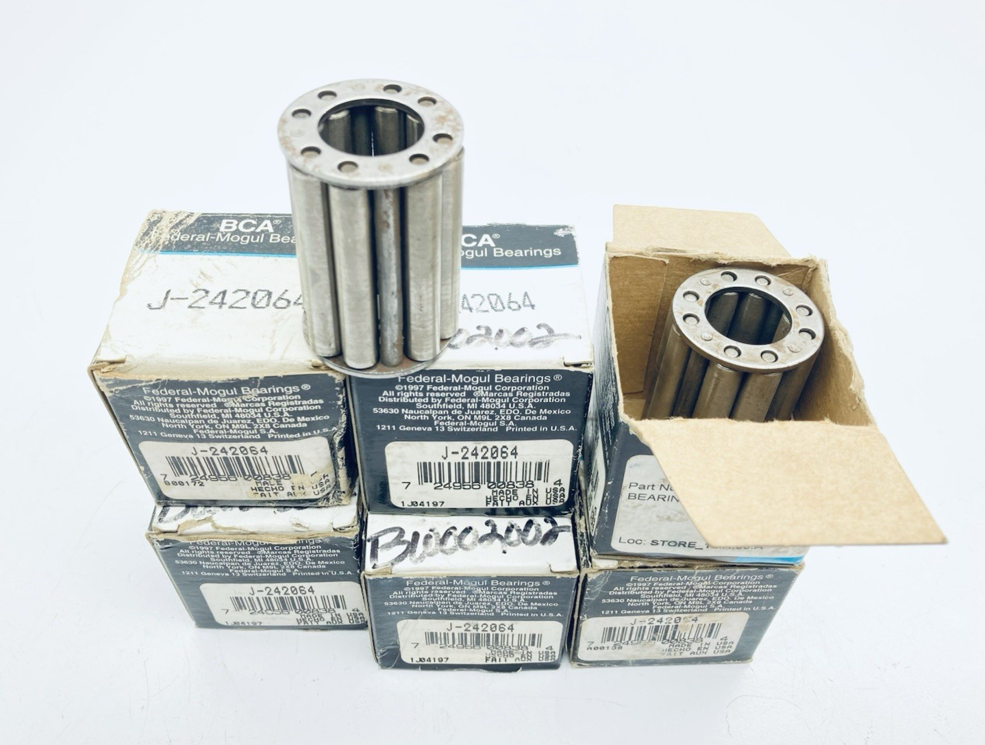 Lot of 7 FEDERAL MOGUL J-242060 journal Bearing Unit 2″ x 1-3/8″ x 3/4″