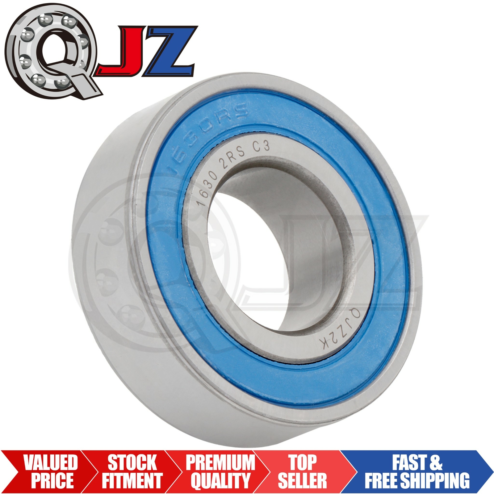 [Qty.1] 1630-2RS Deep Groove Radial Ball Bearing [0.75″ ID x 1.625″ OD x 0.5″ W]