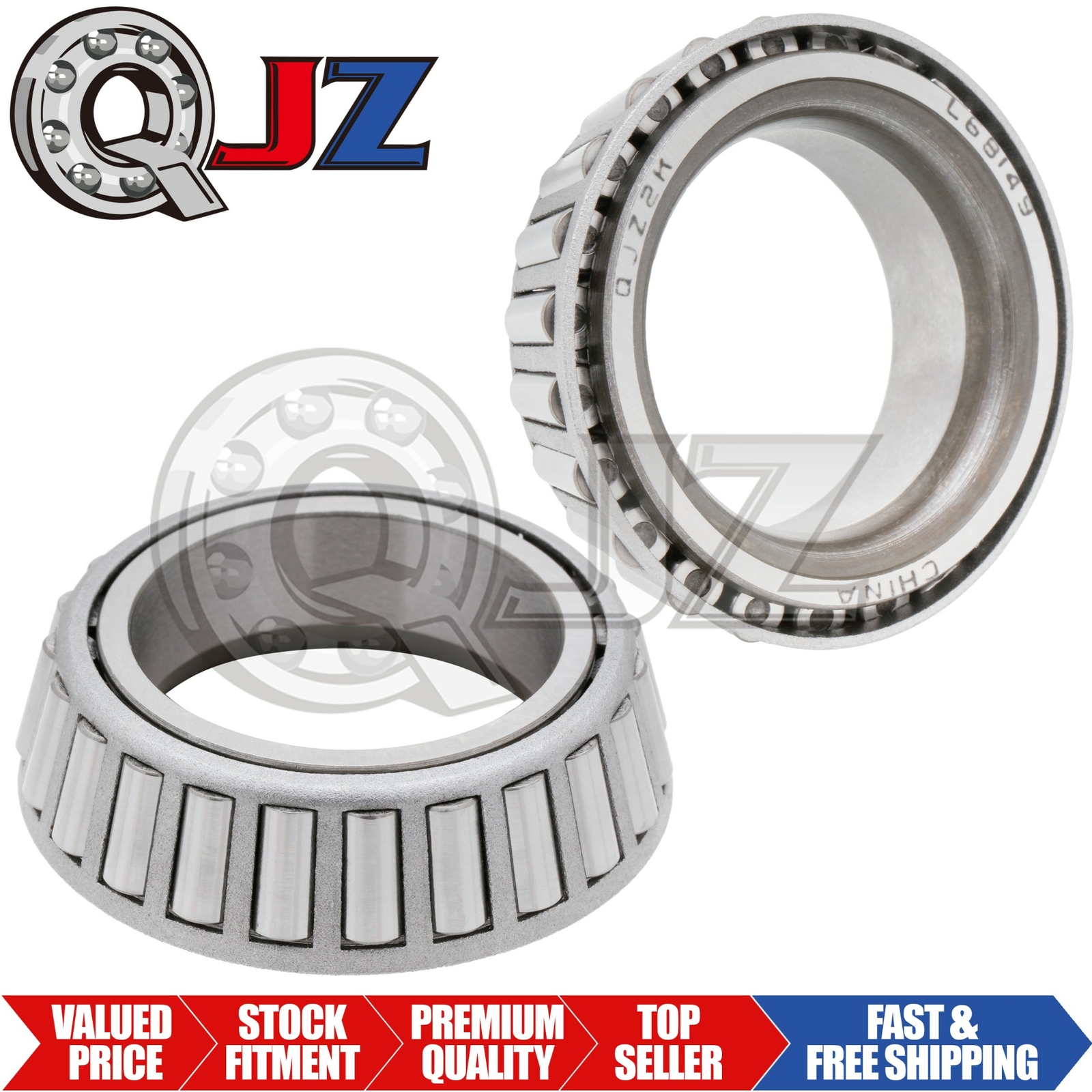 [2-Pack] L68149 Tapered Roller Bearing Inner Cone 1.3775″ (Bore) x 0.66″ (Width)