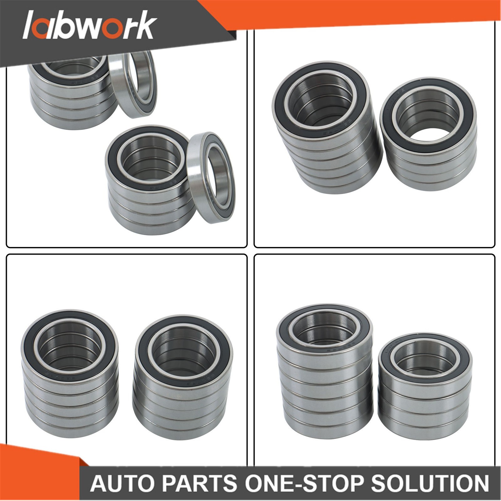 Labwork 6907-2RS Deep Groove Bearings 10pcs 35x55x10mm Rubber Sealed Set