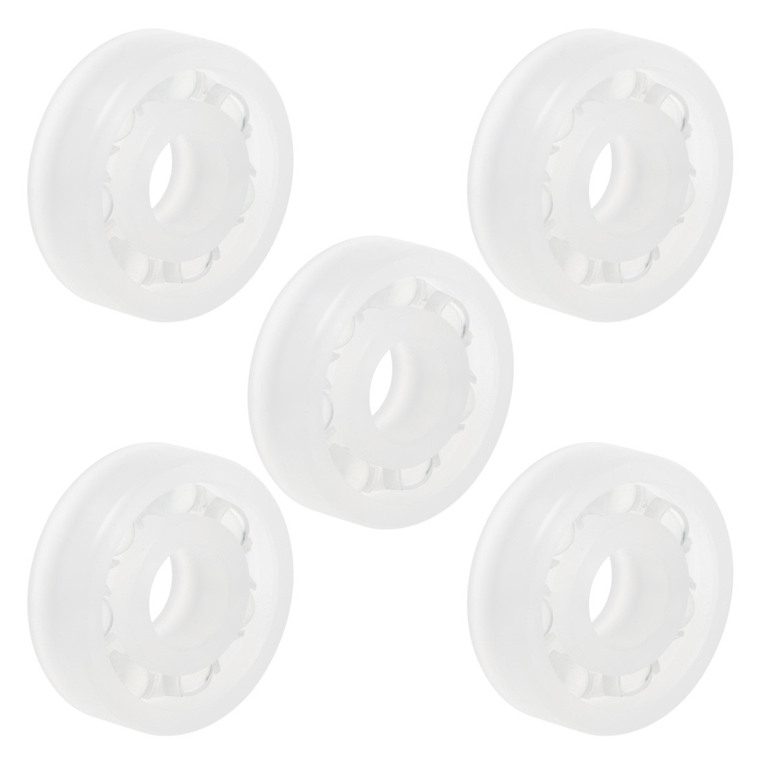 5pcs 608 PP Plastic Bearings 8x22x7mm Glass Ball Nylon Cage