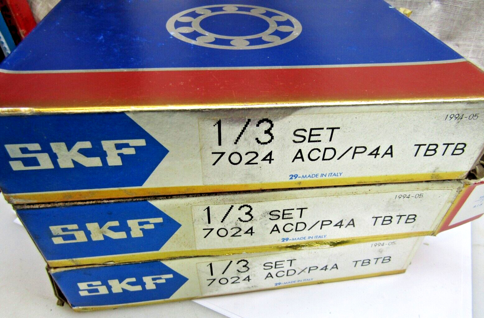 SKF 7024ACD P4A TBIB Super Precision 3 Bearing Set Matched
