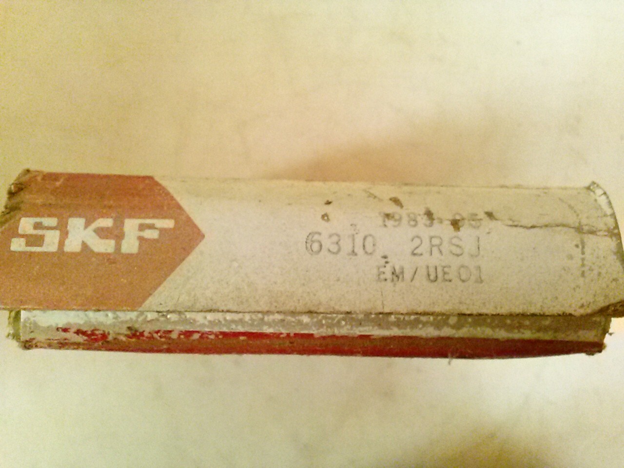SKF 6310 2RS JEM C3 ball bearing, made in USA. (red seals)