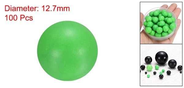 100 Pcs Plastic Green Bearing Balls 1/2″(12.7mm) Solid Plastic Balls