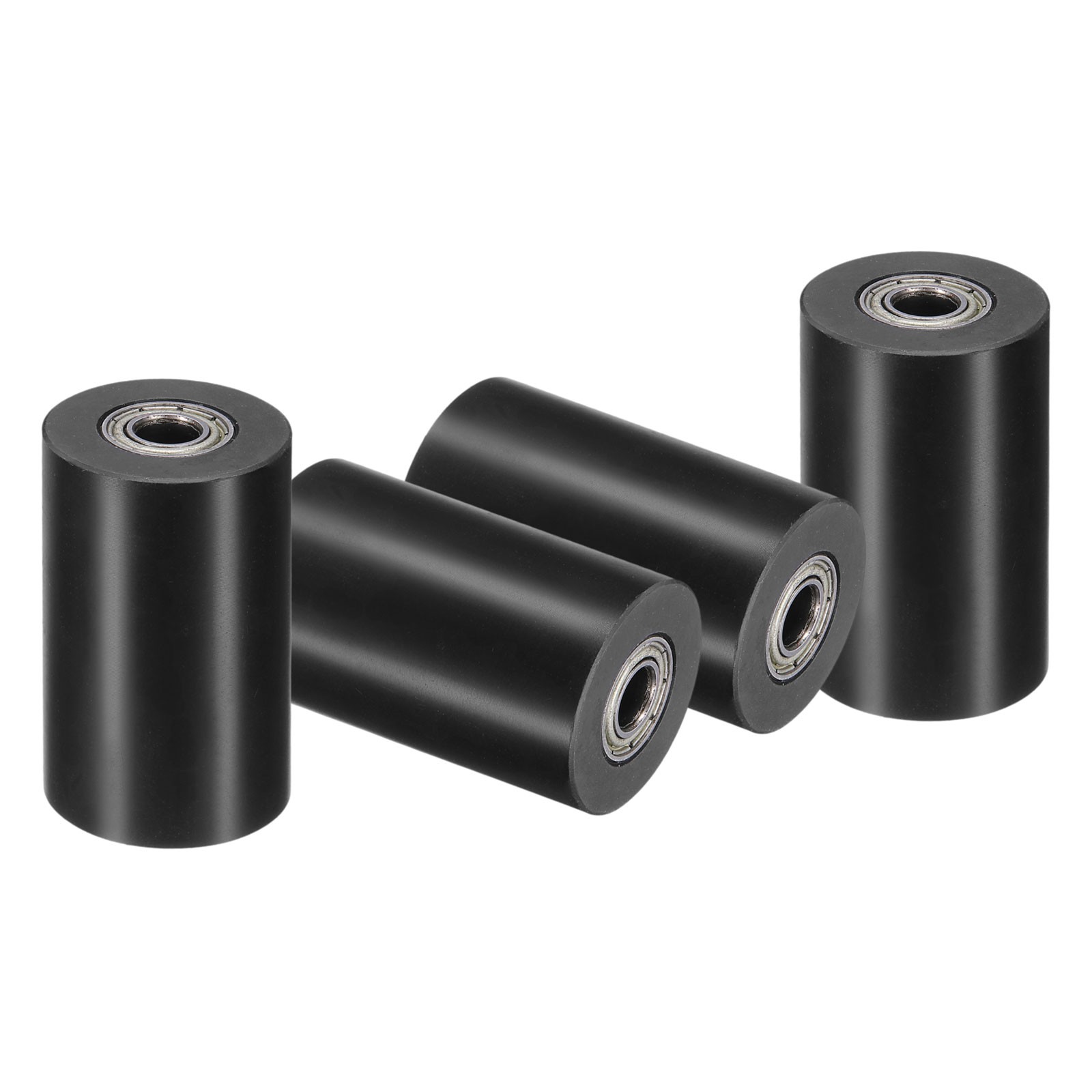 4Pcs POM Roller Wheel with Bearings 1/4″ x 1″ x 1-1/2″ Bearing Pulley