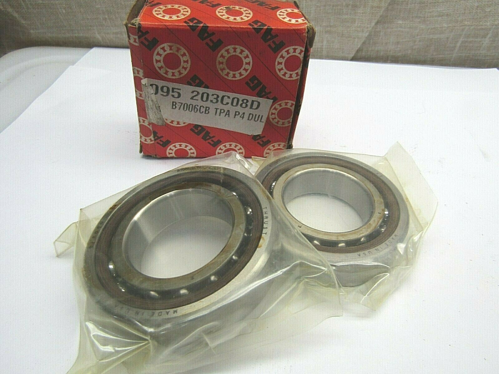 FAG Barden B7006CB.T.P4S.DUL Precision 2 Bearing Set Ref 7006CTRDULP4Y