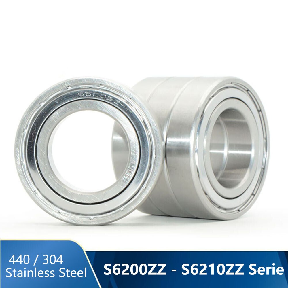 S6200ZZ – S6210ZZ Series 440 / 304 Stainless Steel Deep Groove Ball Bearing
