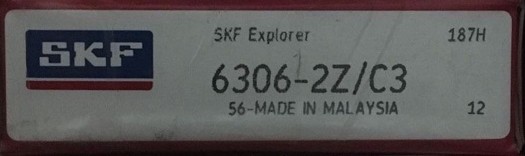 6306-2Z C3 SKF Bearing 30x72x19(mm)