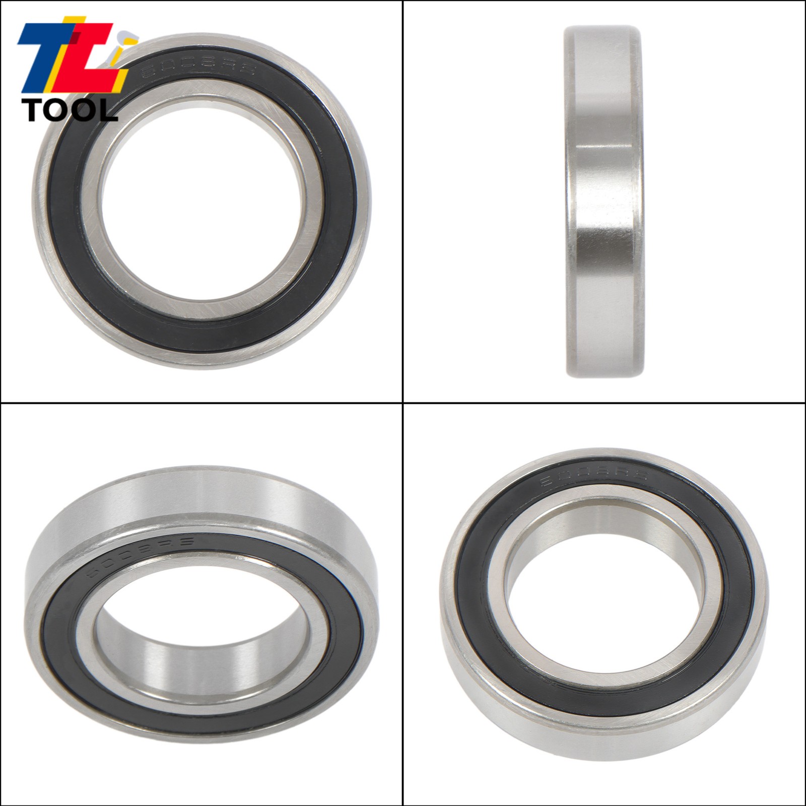Industrial 6008-2RS Bearings 10pcs 40x68x15mm Double Sealed