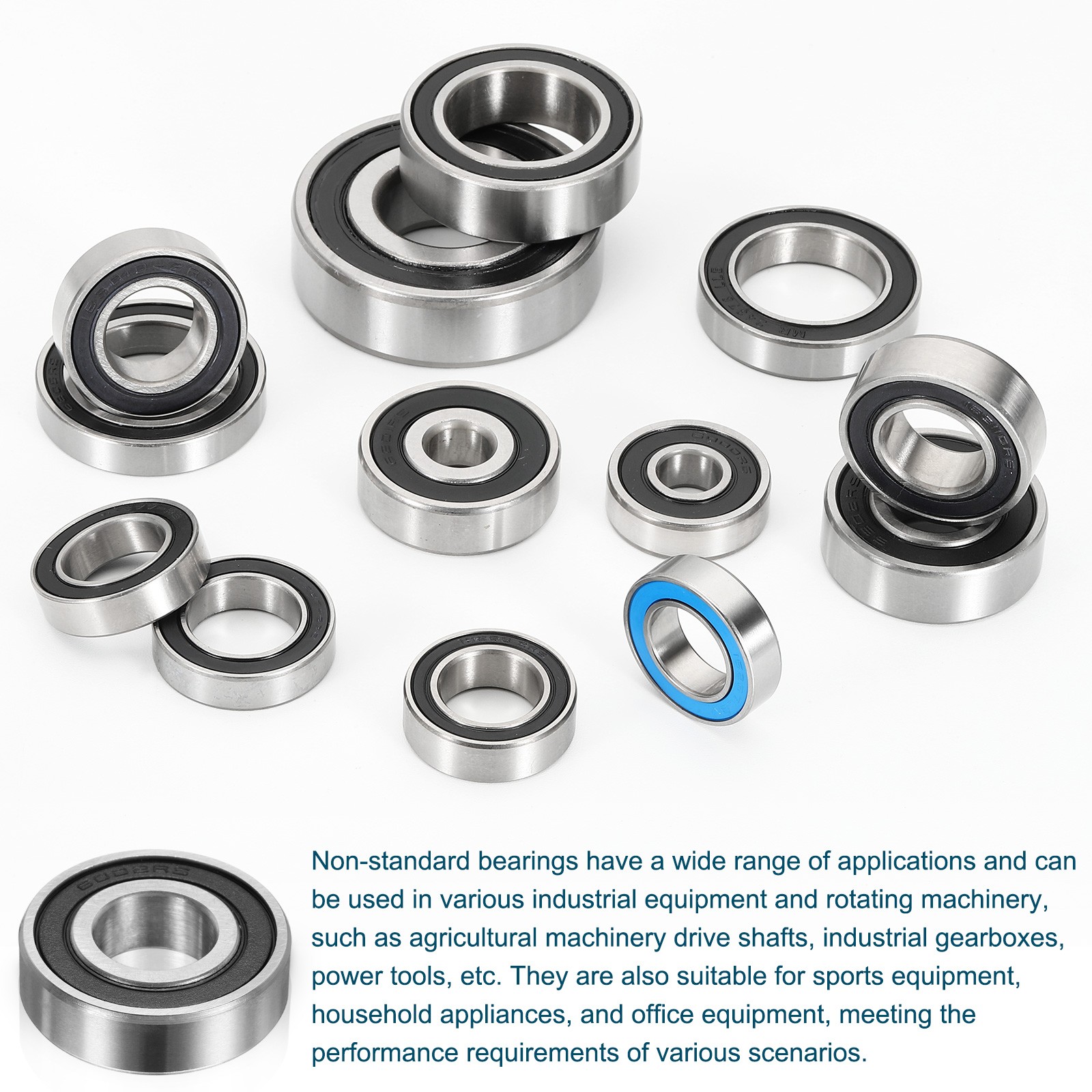 2 Pcs 24377-2RS Non-Standard Ball Bearings 24mm ID x 37mm OD x 7mm Thickness