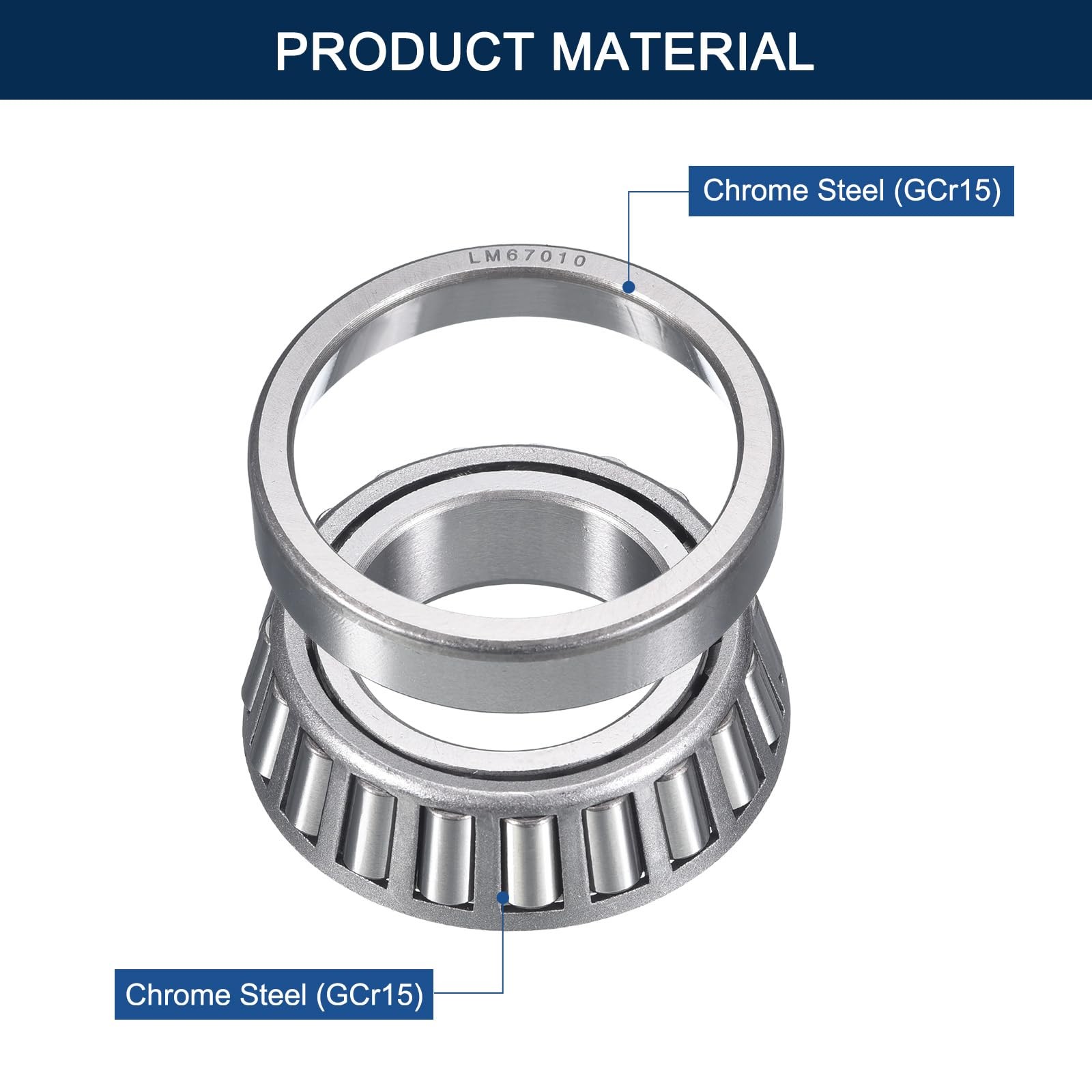 2 PCS LM67048/10 Tapered Roller Bearing Cone Cup Set 1.25 Bore 2.328 OD 0.625