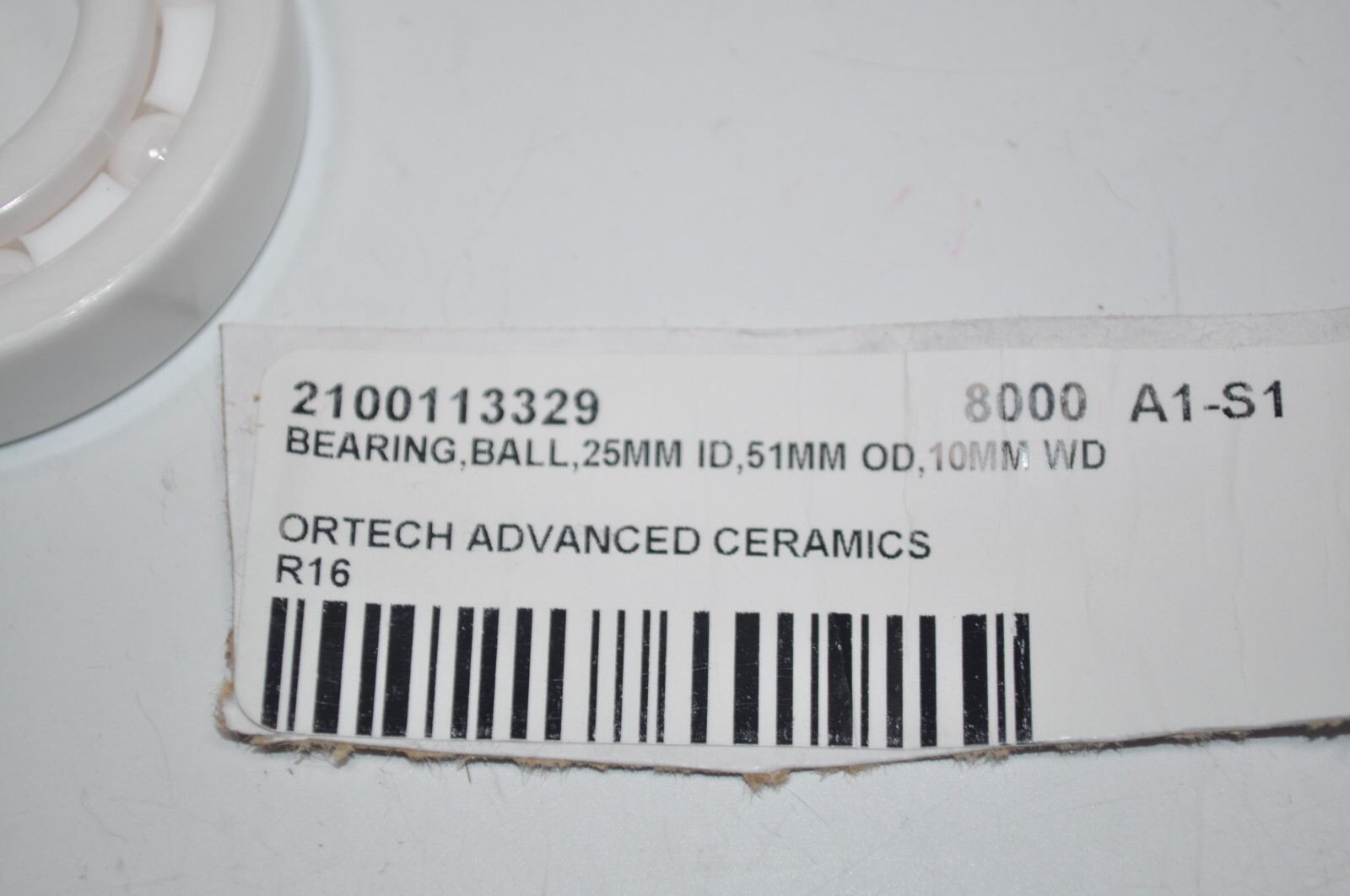 NEW Ortech Advanced R16 Ceramic Radial Ball Bearing 25mm ID/ 51mm OD / 10mm Wide