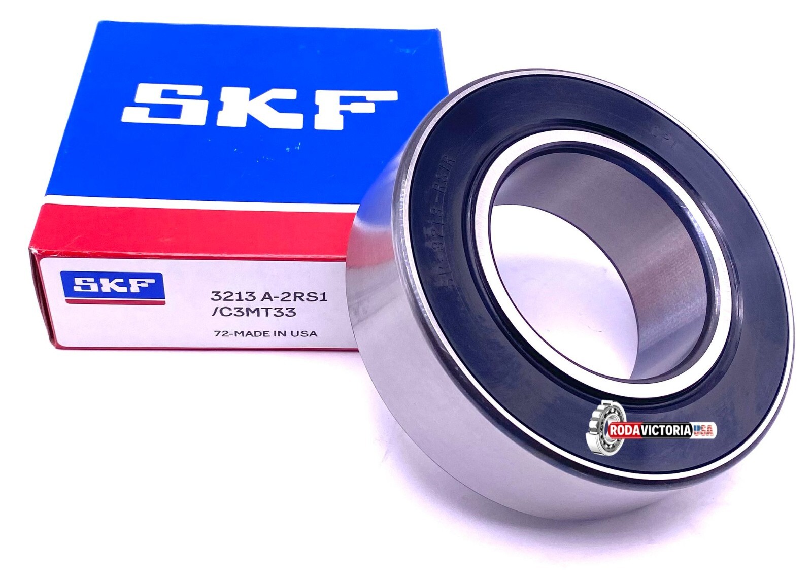 SKF 3213 2RS1 C3 MT33 Angular Contact Ball Bearing Metal Shielded 65x120x38.1 mm