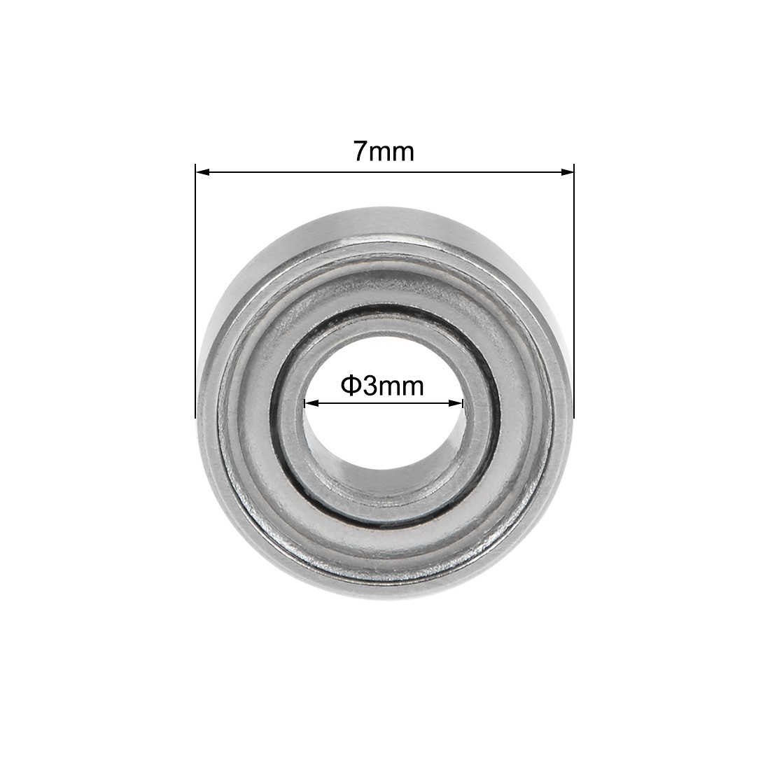 683ZZ Deep Groove Ball Bearings Z2 3x7x3mm Double Shielded Carbon Steel 15pcs