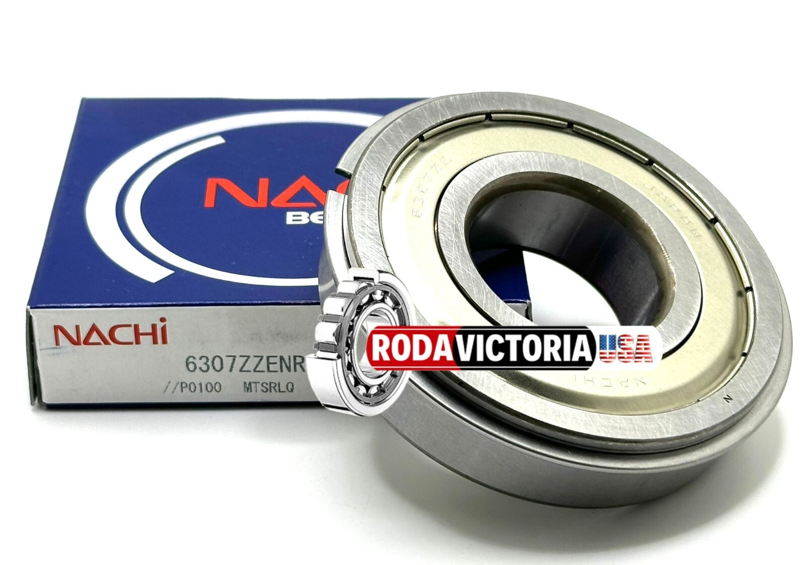 NACHI JAPAN 6307 ZZ NR BALL BEARING, METAL SHIELDED + SNAP RING 35x80x21mm
