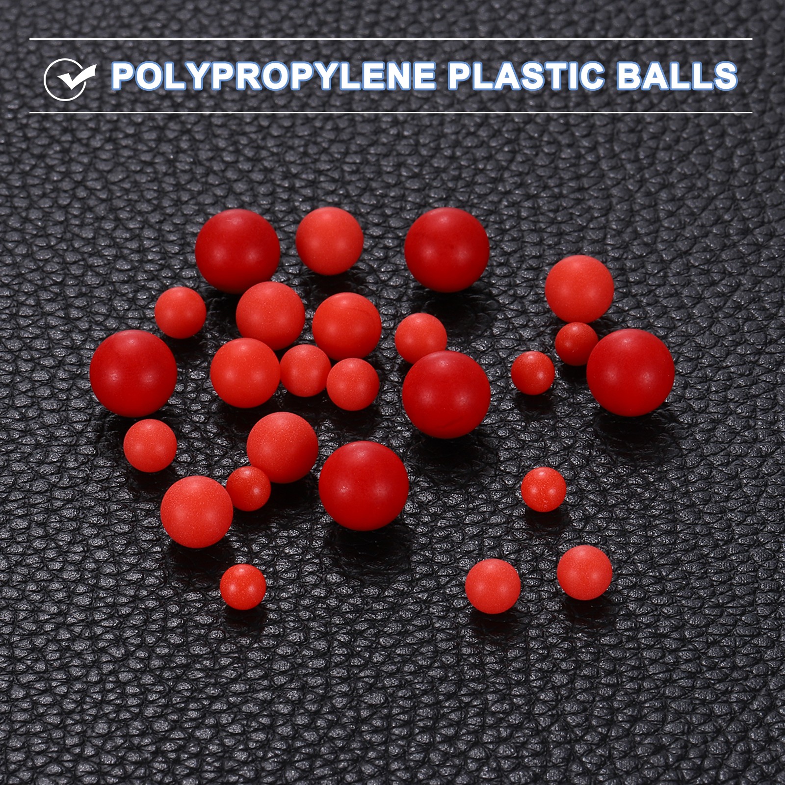 100pcs PP Plastic Bearing Balls 7/16″ Solid Plastic Balls G2 Precision, Red