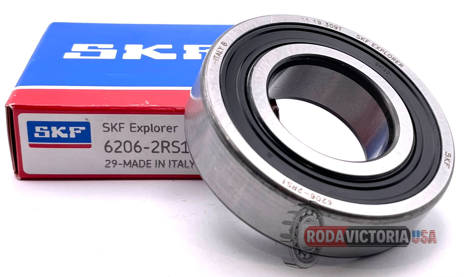 SKF 6206 2RS DEEP GROOVE BALL BEARING, RUBBER SEALED 30x62x16 mm