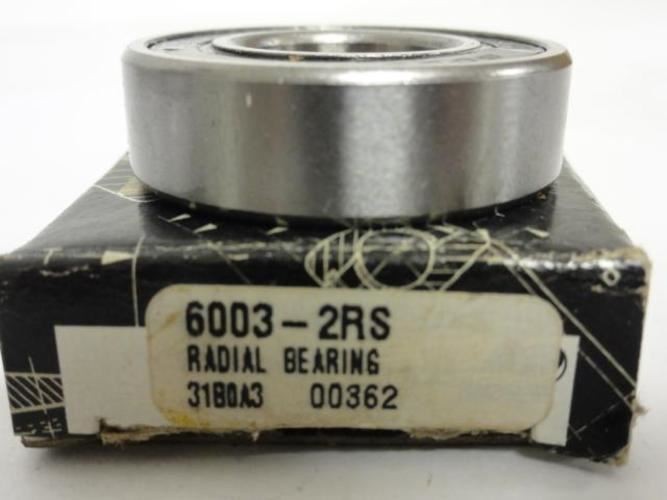 198397 New In Box; PEER 6003-2RS Ball Bearing; 17mm x 35mm x 10mm