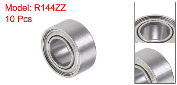 10pcs Ball Bearings 1/8 Inch x 1/4 Inch x 7/64 Inch Chrome ABEC3 Shield