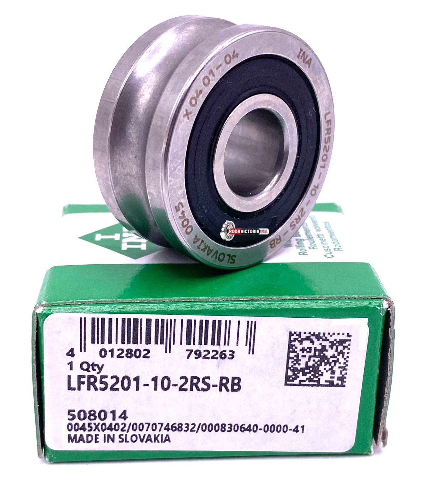 INA LFR5201 10 2RS RB Track Roller, Double Row Bearing 12x35x15.9 mm