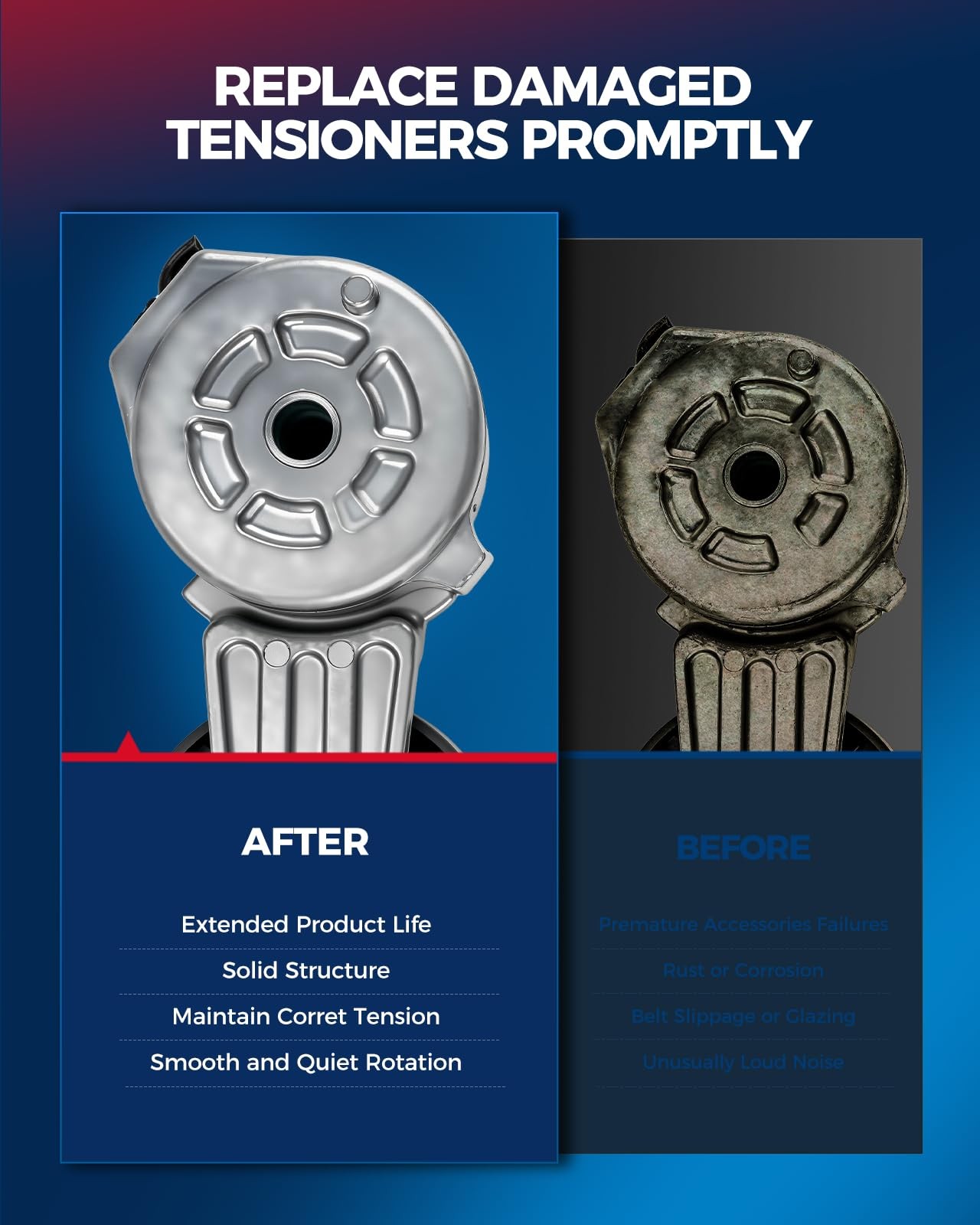 KAX 38186 Belt Tensioner Pulley Ford Escape Mazda Tribute