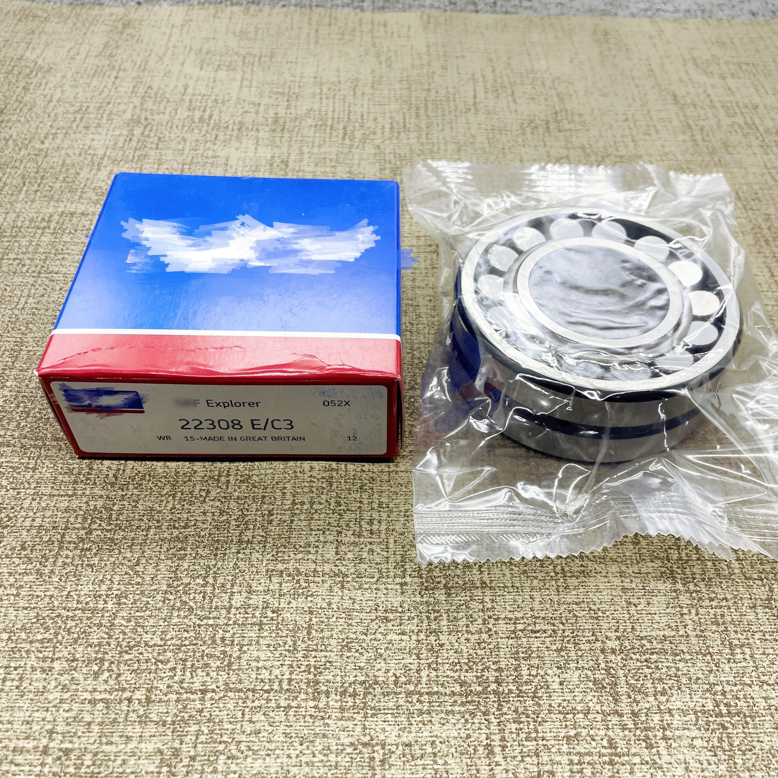 New 1x 22308 E/C3 Spherical Roller Bearing – 40 mm ID, 90 mm OD, 33 mm Width