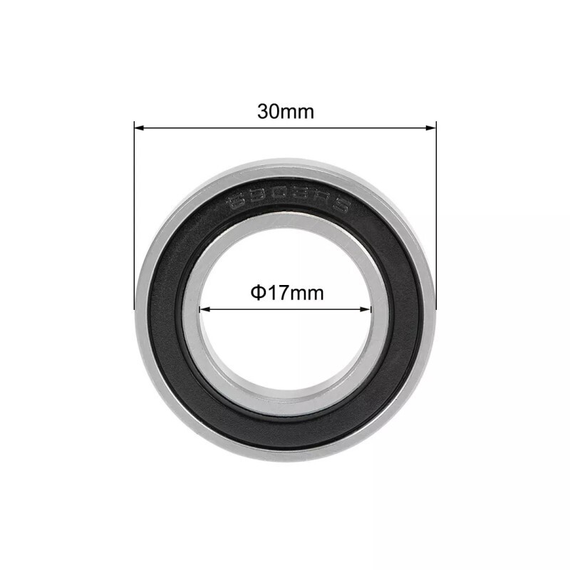 2Pcs 6903-2RS 61903 2RS Deep Groove Ball Bearings 17x30x7mm Double Sealed